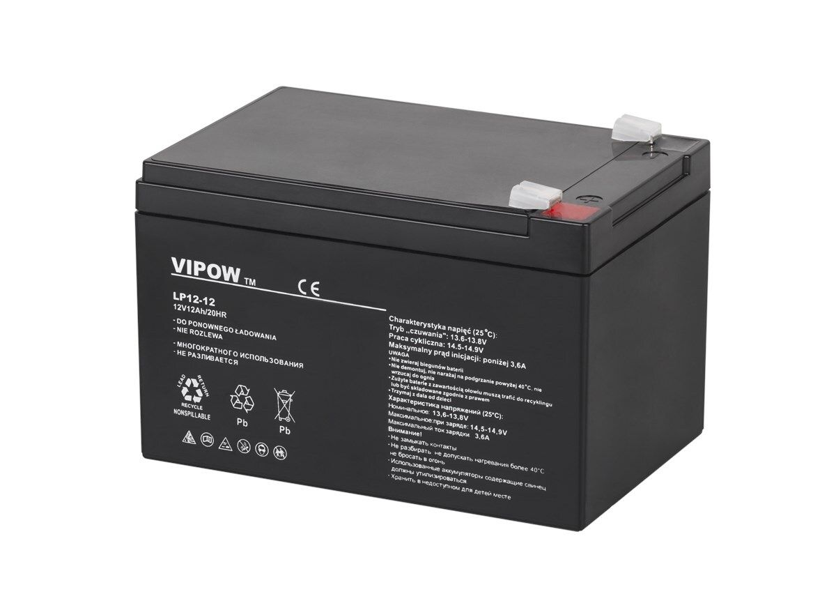VIPOW Gel Battery 12V 12Ah