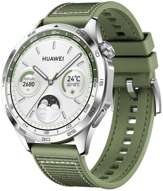 GT 4 | 4 | Smart watch | GPS (satellite) | AMOLED | 46 mm | 46mm | Waterproof | Green Woven
