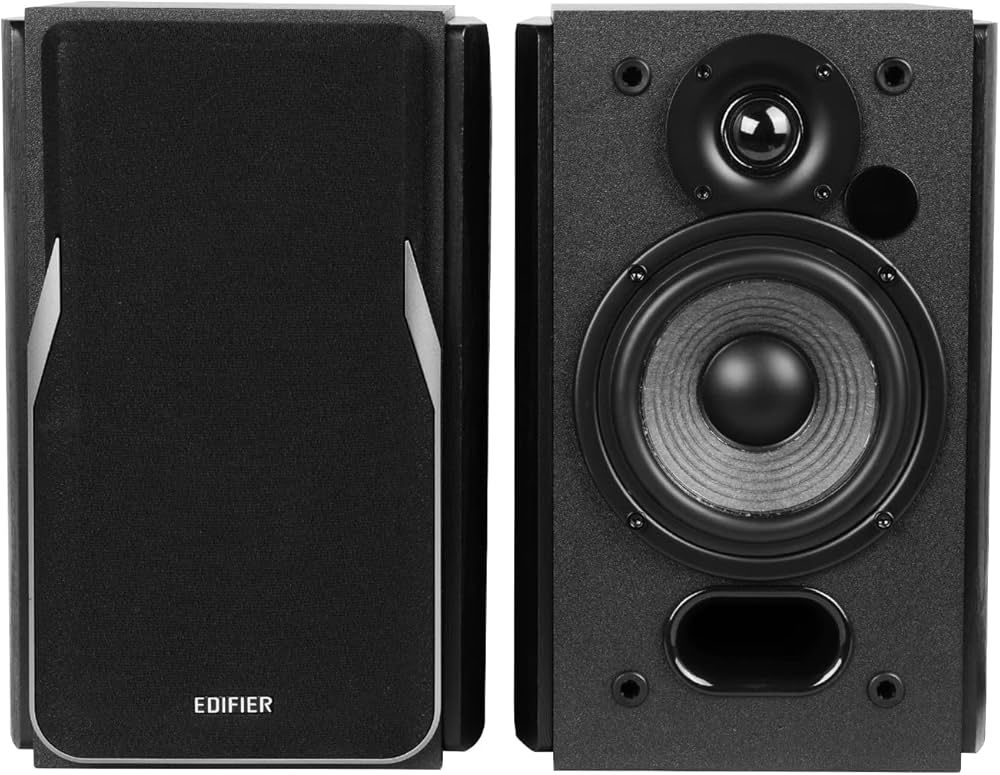 Edifier Studio R1380DB 2.0 Bookshelf Speaker System in Real Wood Enclosure (MDF) - Black
