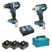 MAKITA. ZES. COMBO 18V (DHP484+DTW300) 3x5.0Ah DLX2359TJ1