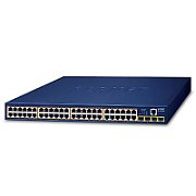 PLANET GS-4210-48P4S network switch Managed L2/L4 Gigabit Ethernet (10/100/1000) Power over Ethernet (PoE) 1U Blue