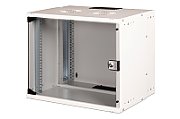 Wall-mounted network cabinet 19  9U  SOHO PRO 460 x 540 x 400 mm  door glass  gray  unfolded  60kg