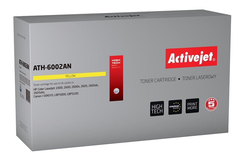 Cartus toner Activejet ATH-6002AN ,Galben ,2000 pagini (compatibil cu HP + Canon ATH-6002AN) 