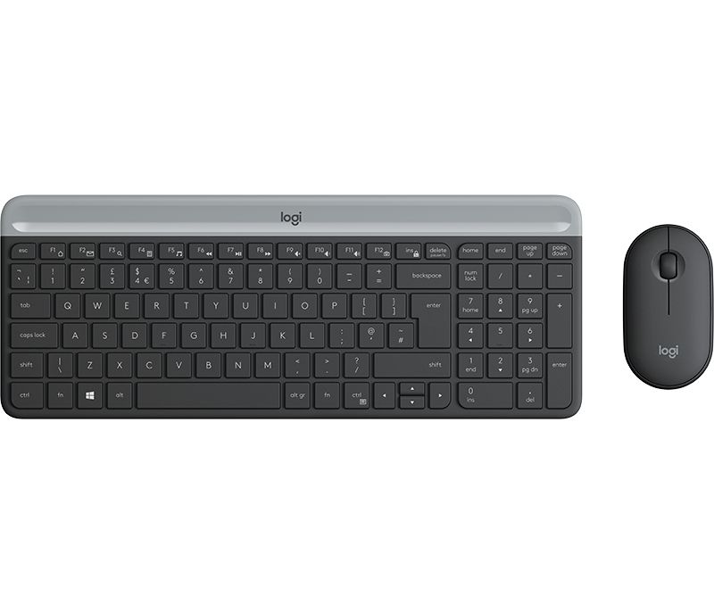 SLIM WRLS.KEYBOARD-MOUSE COMBO/MK470 GRAPHITE ESP MEDITER