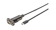 Digitus DA-70166 cabluri seriale Negru 1 m DB-9