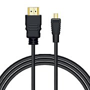Savio CL-40/M HDMI (M) - micro HDMI (M) cable with Ethernet  2m  Black