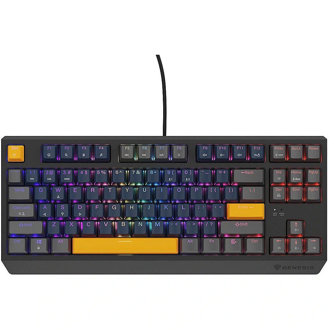 THOR 230 | Mechanical Gaming Keyboard | Wired | US | Naval Blue Positive | USB Type-A | Outemu Panda