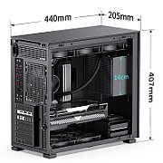 Jonsbo D41 Screen ATX Case  Tempered Glass - black
