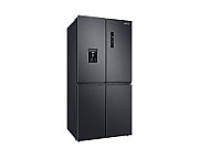 Side by side Samsung RF48A401EB4/EO, 488 l, No Frost, Clasa E, Twin Cooling Plus, Dozator apa, H 179 cm, Dark Inox