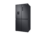 Side by side Samsung RF48A401EB4/EO, 488 l, No Frost, Clasa E, Twin Cooling Plus, Dozator apa, H 179 cm, Dark Inox