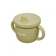 Set diversificare 3 piese silicon : bol , farfurie si cana cu cioc, olive, U-Grow