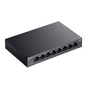 TP-LINK TP-LINK 5-PORT GIGABIT SWITCH LS108GP, interfata  8× 10/100/1000Mbps RJ45 Ports (Ports 1–8 supports 802.3af/at PoE+), AUTO Negotiation, AUTO MDI/MDIX, porturi Standard: 802.3 af/at compliant,  PoE Ports: Ports 1–8, pana la 30 W PoE output per port, PoE Budget: 62 W, dimensiuni 6.2× 3.9×1.0 in