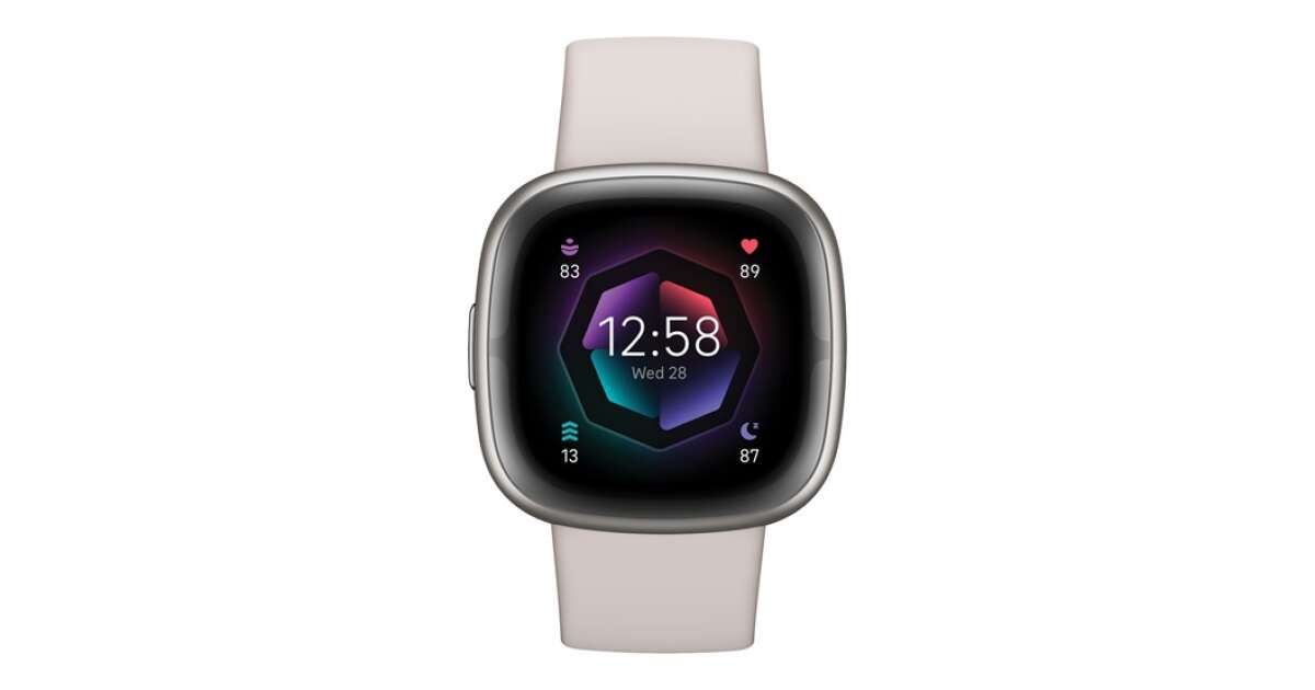 Fitbit Sense 2 Smartwatch  lunar white/aluminium platin