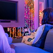 Twinkly Candies – 200 Lampki w kształcie pereł RGB LEDs  zielony przewód  USB-C