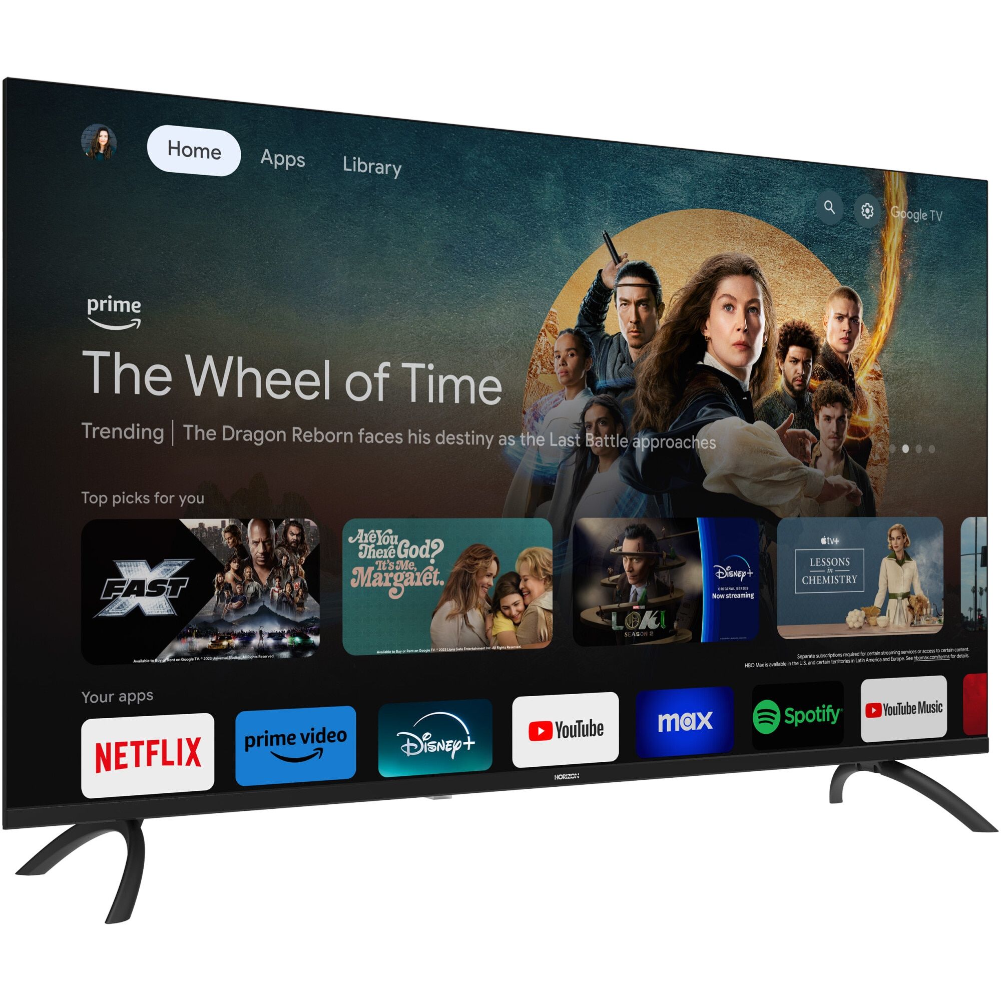 LED TV HORIZON 4K-GTV 50HL7590U/D, 50  D-LED, 4K Ultra HD (2160p), Dolby Vision HDR / HDR10 / HLG + MicroDimming, Digital TV-Tuner DVB- S2/T2/C, Googlecast + Google Assistant + BT, Contrast 5000:1,  260 cd/m2,1x LAN (RJ45), 1xCI+, 2x HDMI 2.0, 2x HDMI 2.1, 2x USB 2.0, AV (Mini), Optical, Dolby