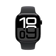 Apple Watch Series 10 jet black aluminium  46mm 4G black sport band Size S/M