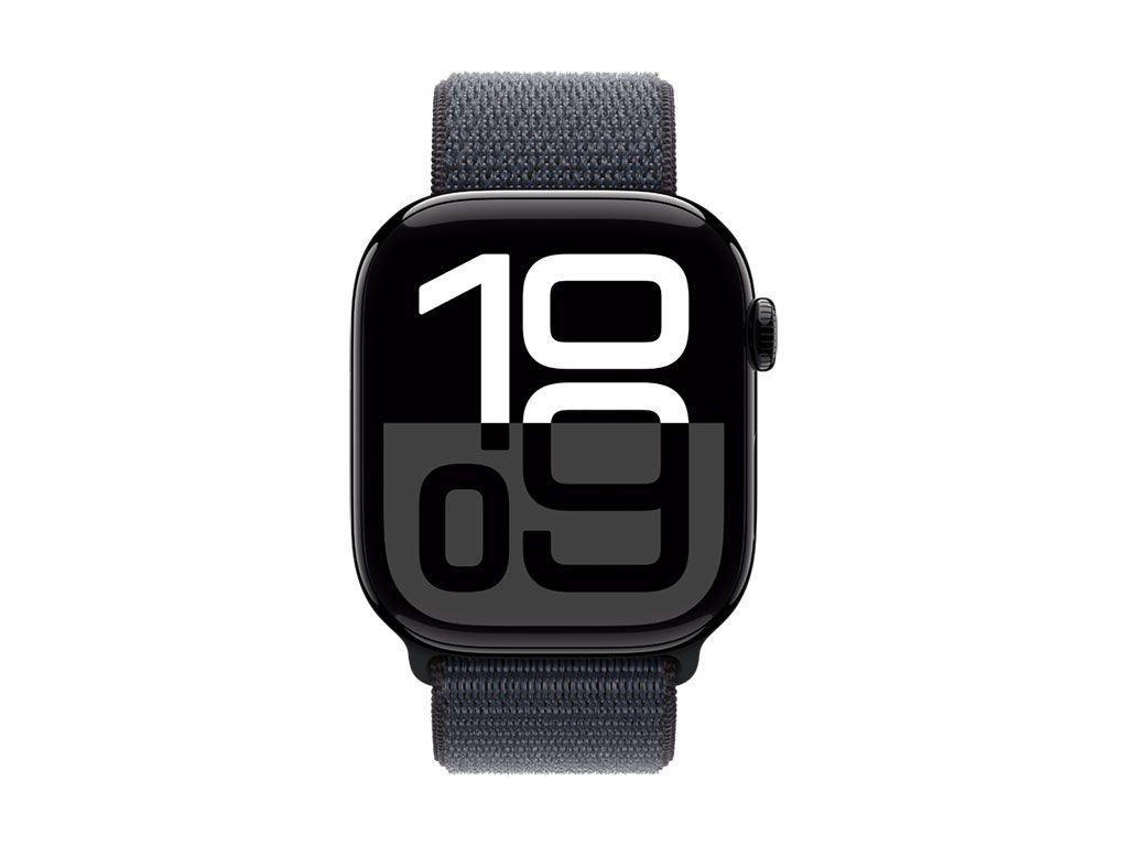 Apple Watch Series 10 jet black aluminium 46mm 4G ink sport loop