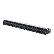 PATCH PANEL 48 PORT 1U 19  CAT6A FTP SHIELDED BLACK LANBERG