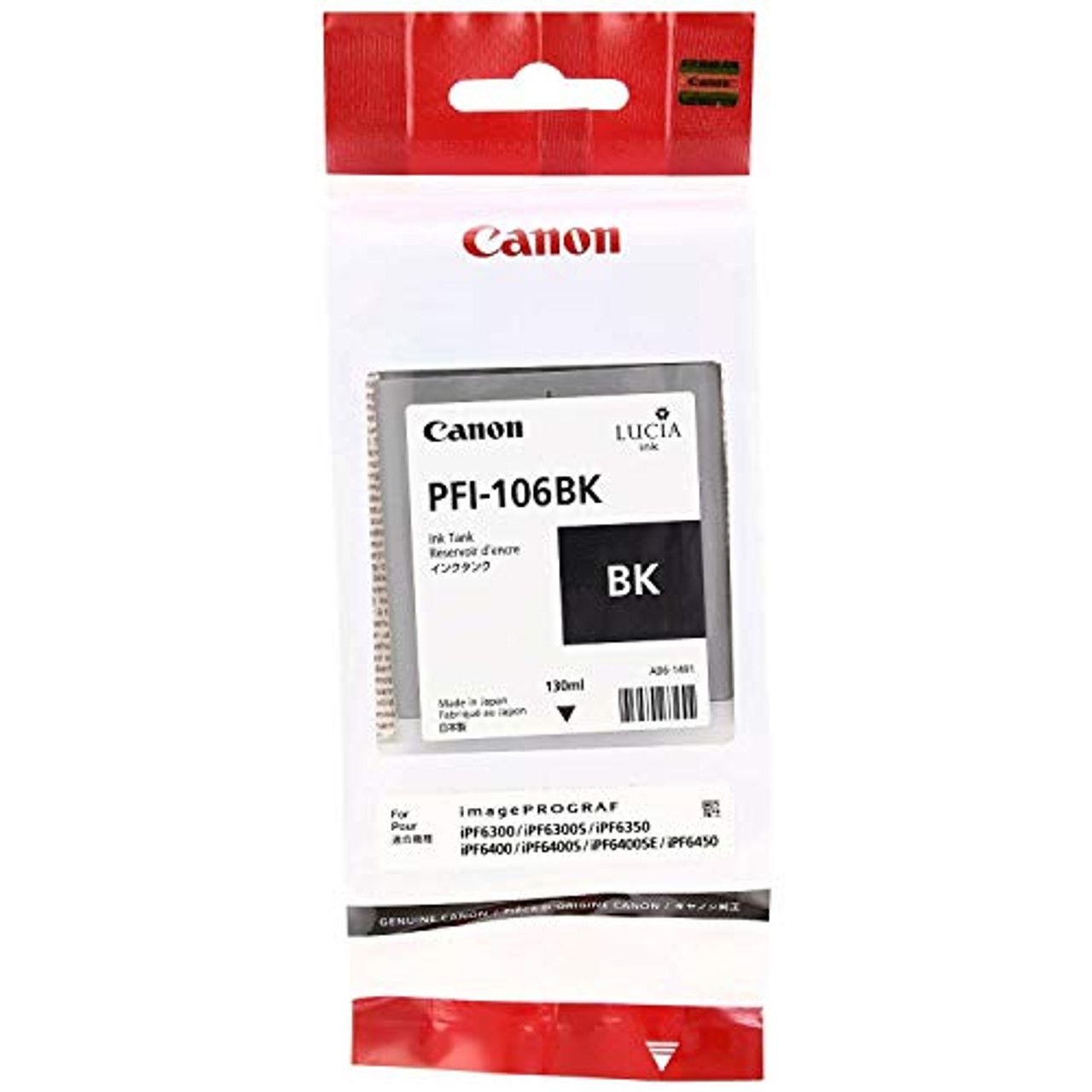 Cartus cerneala Canon 6621B001AA ,Negru ,130 ml ,Original (PFI106B) 