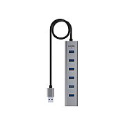 UNITEK Y-3090 interface hub USB 3.2 Gen 1 (3.1 Gen 1) Type-A 5000 Mbit/s Silver