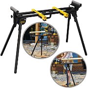 Workstation for mitre saws  range of work with high