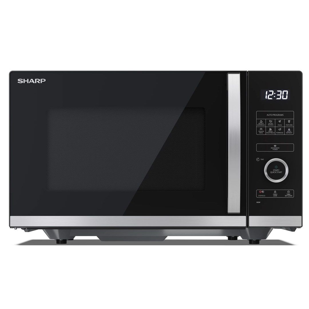 Sharp YC-QS254AE-B microwave Countertop Solo microwave 25 L 900 W Black  Stainless steel