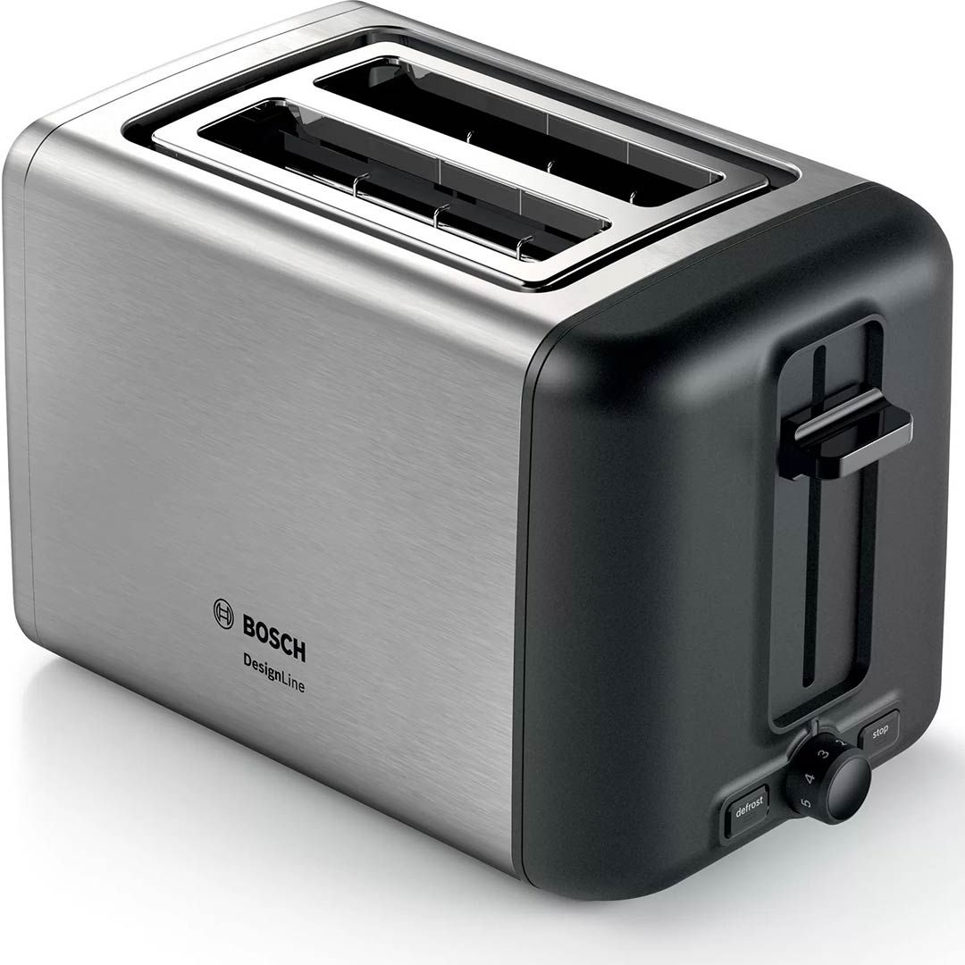 Bosch TAT3P420 toaster 2 slice(s) 970 W Black  Stainless steel
