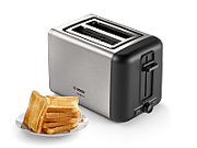 Bosch TAT3P420 toaster 2 slice(s) 970 W Black  Stainless steel