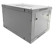 Cabinet metalic perete 19-inch 9U Xcab 9U45S.7035 , usa sticla , gri 