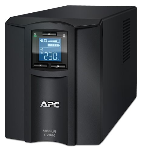 UPS APC SMC2000I, 2 kVA, 1300 W, line-interactive, 6x C13, 1x C19, 1x RJ45, 1x USB, 499 VAh Sealed Lead-acid, Tower, Negru
