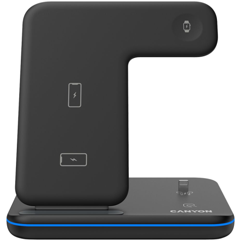 CANYON wireless charger WS-302 15W 3in1 Black