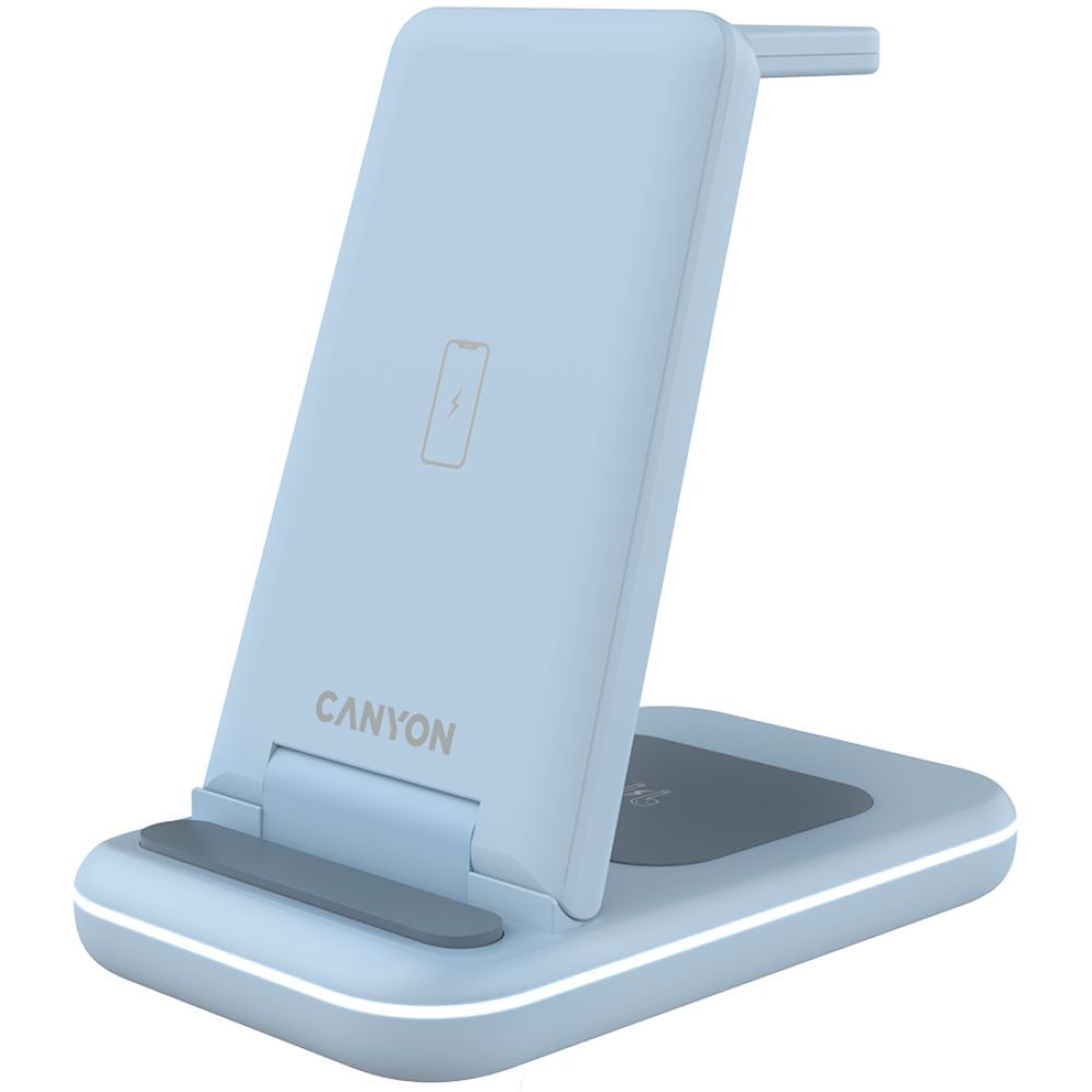 CANYON wireless charger WS-304 15W 3in1 Blue