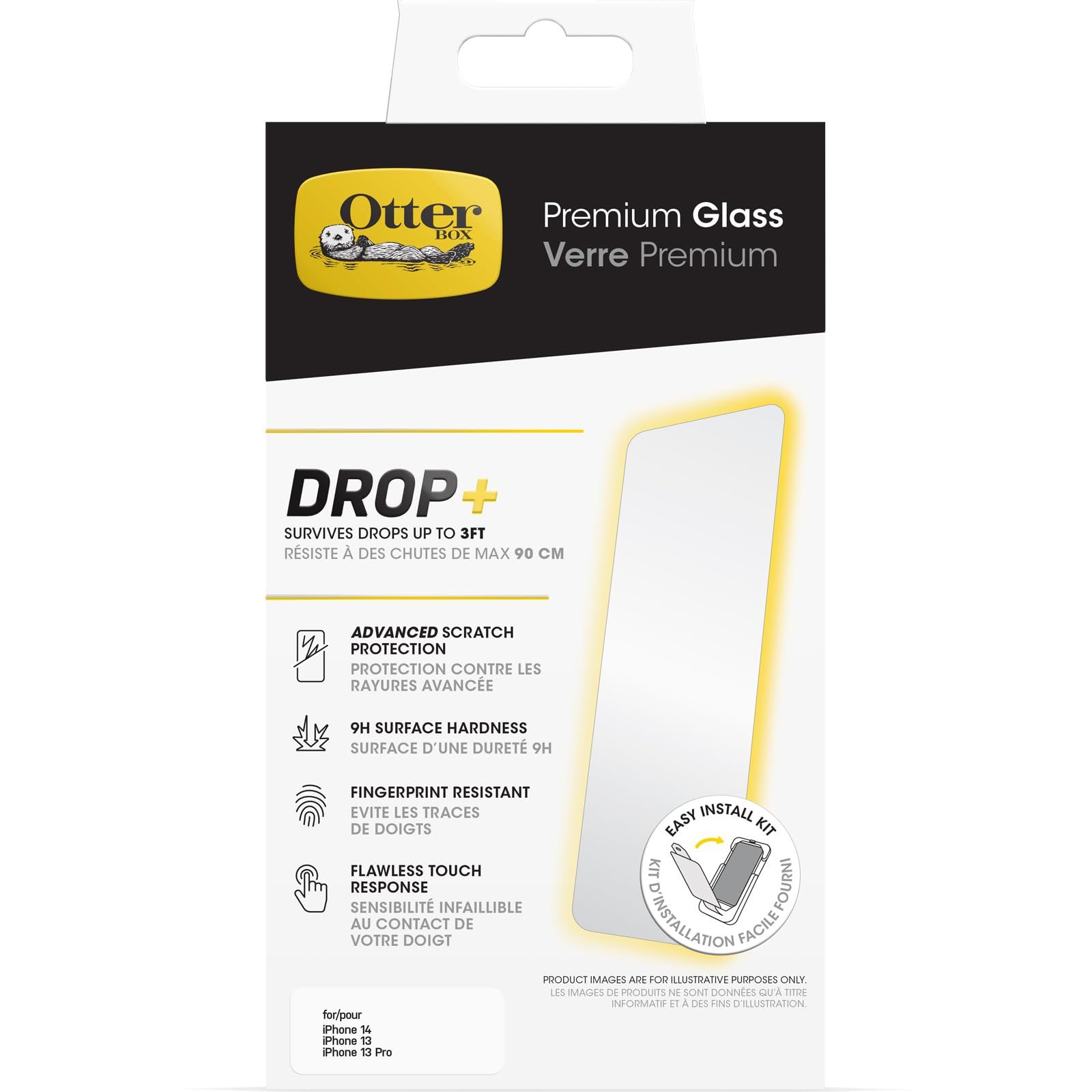 OB PREM GLASS IPHONE14/13/13PRO/ANTIMICRO APPLE CLEAR PROPACK