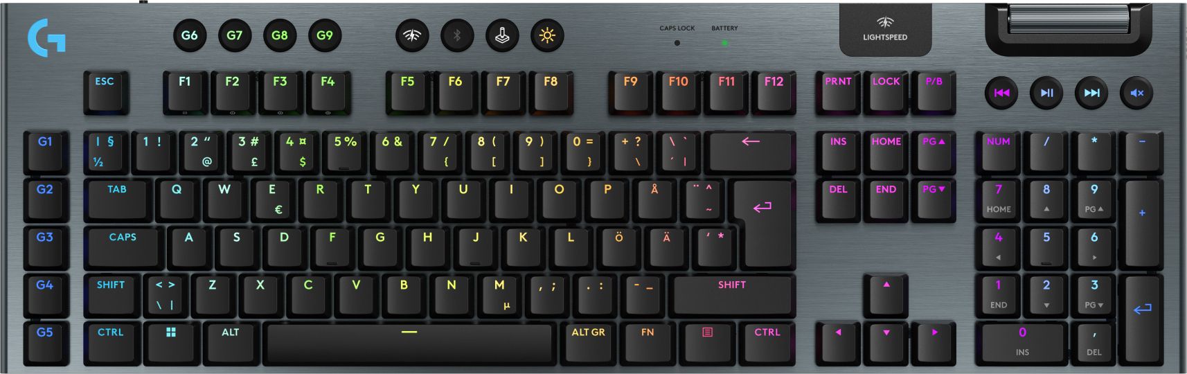 G915 X LIGHTSPEED/WRLS G KB- BLACK-PAN-EMEA28I-935