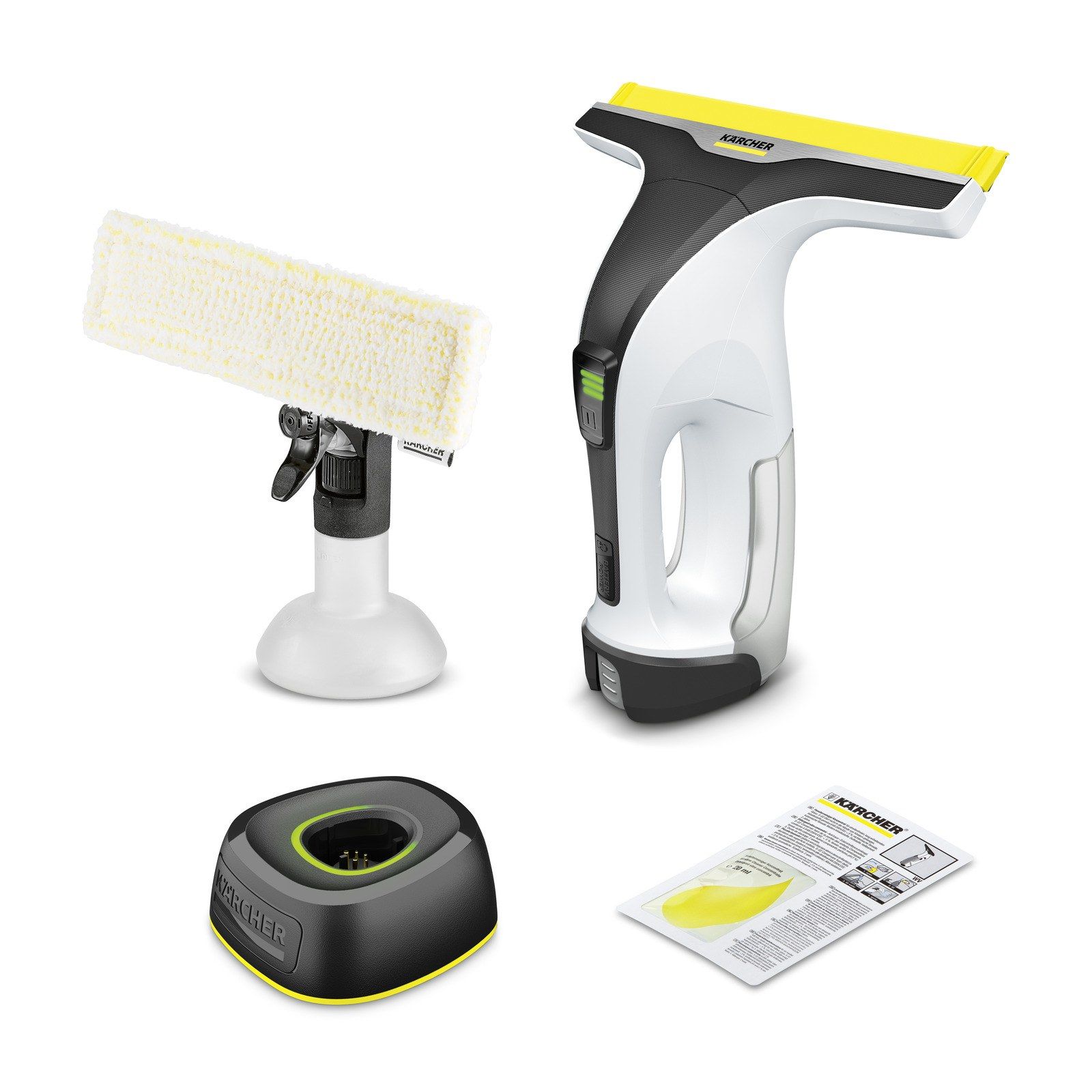 Kärcher WV 4-4 PLUS Battery set electric window cleaner 0.15 L Black  White  Yellow