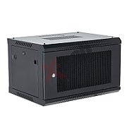 Cabinet metalic de perete 19”, tip rack wallmount, 4U 600x450 mm, Xcab Negru