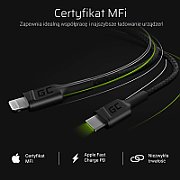 Green Cell KABGC07 lightning cable 1 m Black