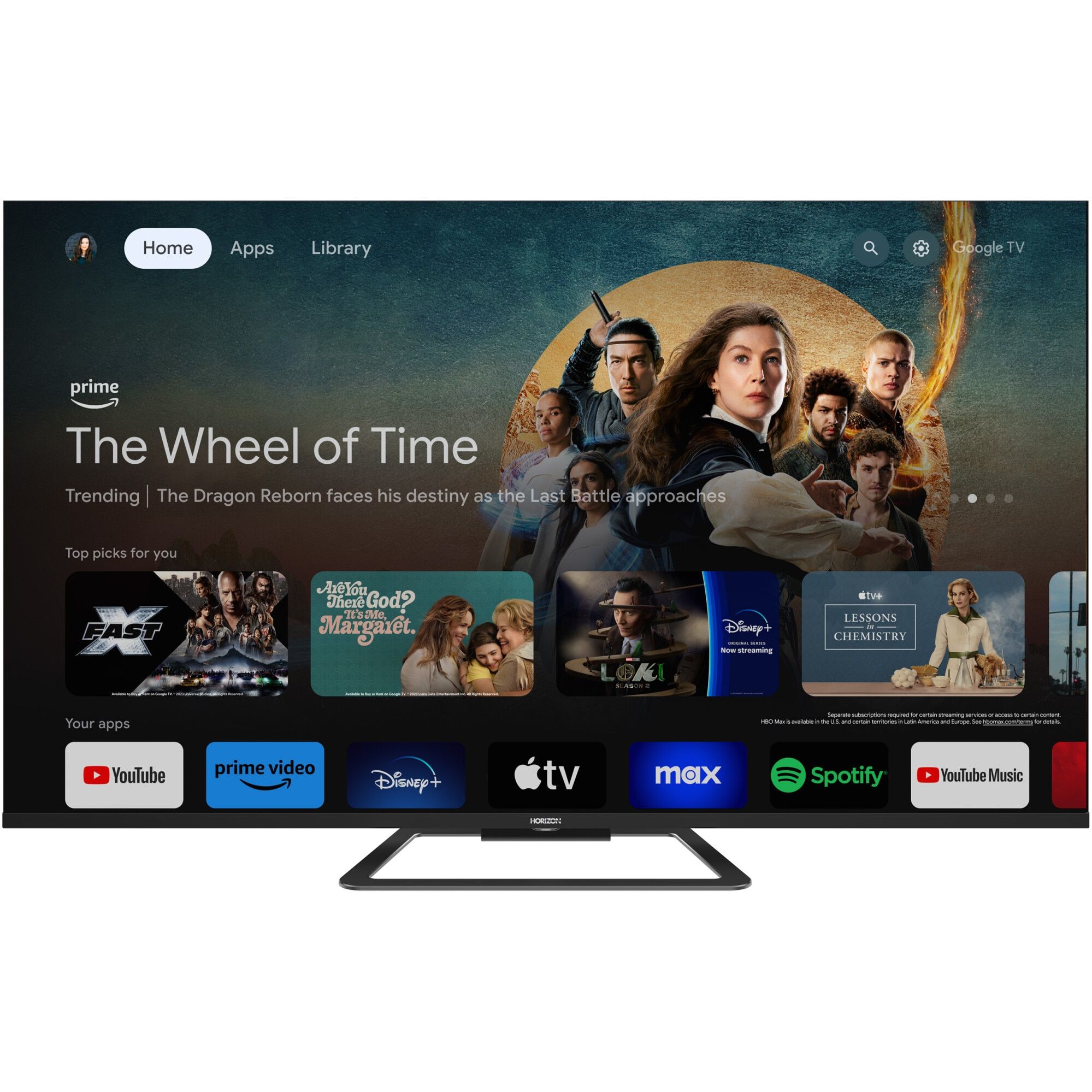 QLED TV HORIZON 4K-GTV 65HQ8590U/D, 65  QLED, 4K Ultra HD (2160p), Dolby Vision HDR / HDR10 / HLG, Digital TV-Tuner DVB- S2/T2/C, CME 800Hz, Googlecast + Google Assistant + BT, Contrast 3000:1, 350 cd/m2,1x LAN (RJ45), 1x CI+, 4x HDMI (v2.0), 2x USB (v2.0), 1x USB (v3.0), 1x AV IN(Mini), 1x AUX, 1x