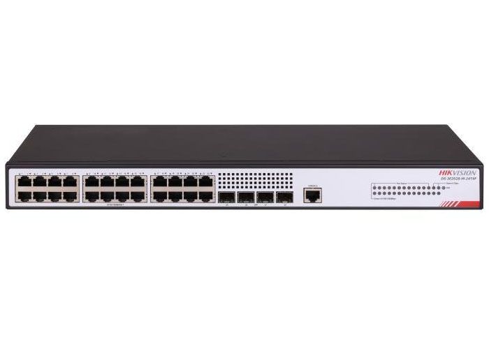 Switch Hikvision DS-3E2528-HI-24T4F, 24 porturi 10 / 100 / 1000 MBs