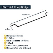 CABLE LACING BAR F. RACKS/483X11X7MM 2IN OFFSET