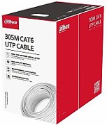 Cablu UTP CAT6,Conductor de cupru de înaltă puritate, fără oxigen, alimentare prin Ethernet,Manta exterioara PVC personalizata Certificare CE CPR Clasa de ignifugare Eca, 305M