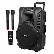 Active loudspeaker (with 2 wireless microphones  SD  Bluetooth  USB) 15&quot 120W