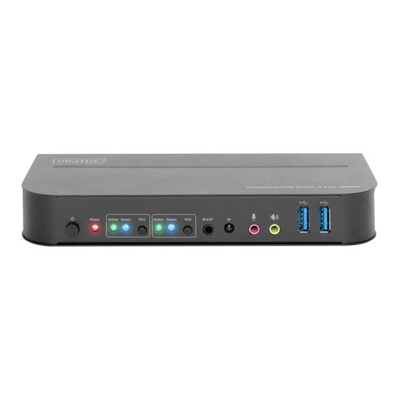 DIGITUS KVM Switch  2-Port  4K60Hz  2xDP in  1xDP/HDMI out