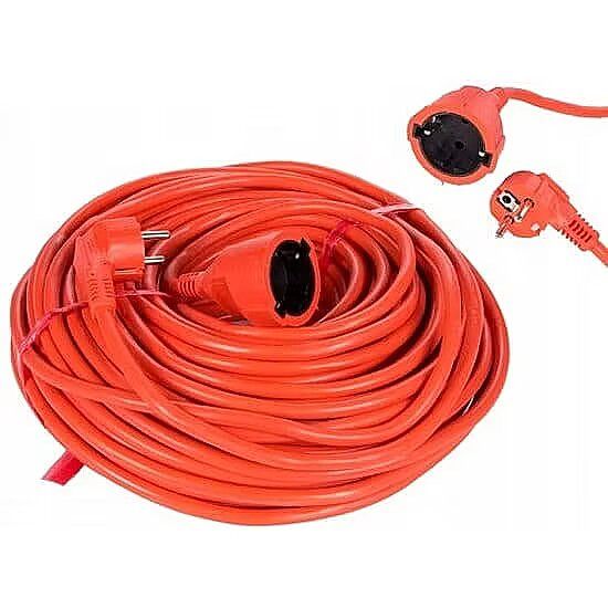 VERTEX PZO20M Retractable extension cable 20 m 3x2 5 mm Orange