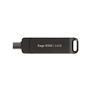Flashdrive PATRIOT Rage R550 64GB 100 MB/S USB A+C Swivel Design (PE64GR550DSAD) Black