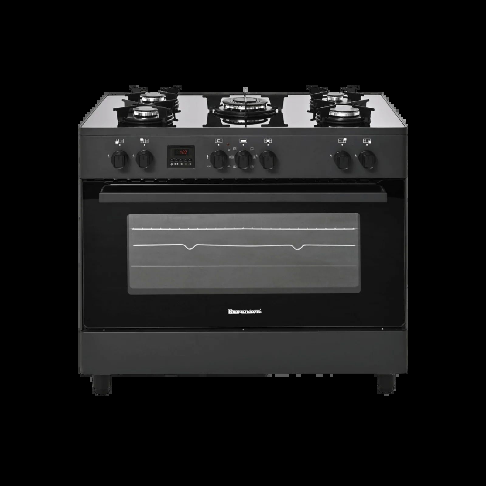 Ravanson KWGE-K90 black gas/electric cooker