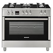 Ravanson KWGE-K90 Glass Inox gas-electric cooker