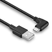 Cablu Lindy USB C 2 90°, lungime 1m, putere maxima 15W, latime de banda suportata 480Mbps, negru