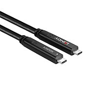 Cablu Lindy 10 m USB 3.2 Gen 1 & DP 1.4 Type C, latime de banda suportata 5Gbps (USB 3.2 Gen 1), 16.2Gbps (DP 1.4, 2 lanes), rezolutie maxima 4K 3840x2160@30Hz, negru