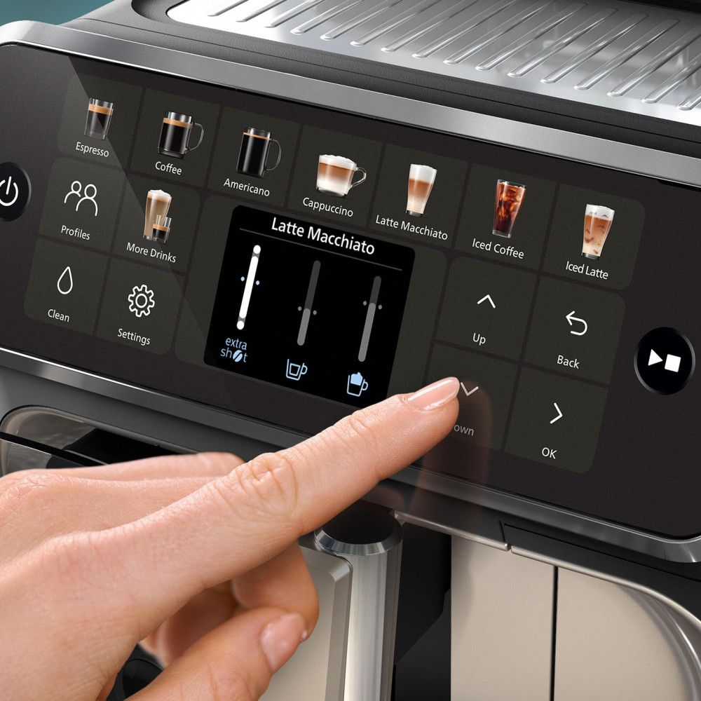 Philips | Coffee Machine | EP5549/70 Series 5500 LatteGo | Pump pressure 15 bar | Built-in milk frother | Automatic | 1500 W | Black